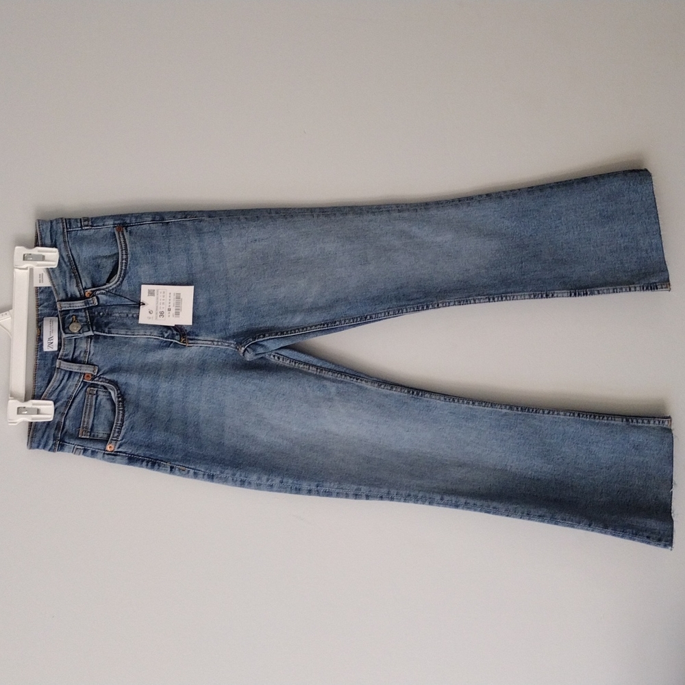 Zara cropped flare jeans